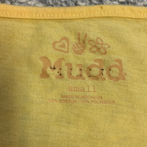 Y2K Mudd Yellow Embroidered Top - Picture 6 of 10